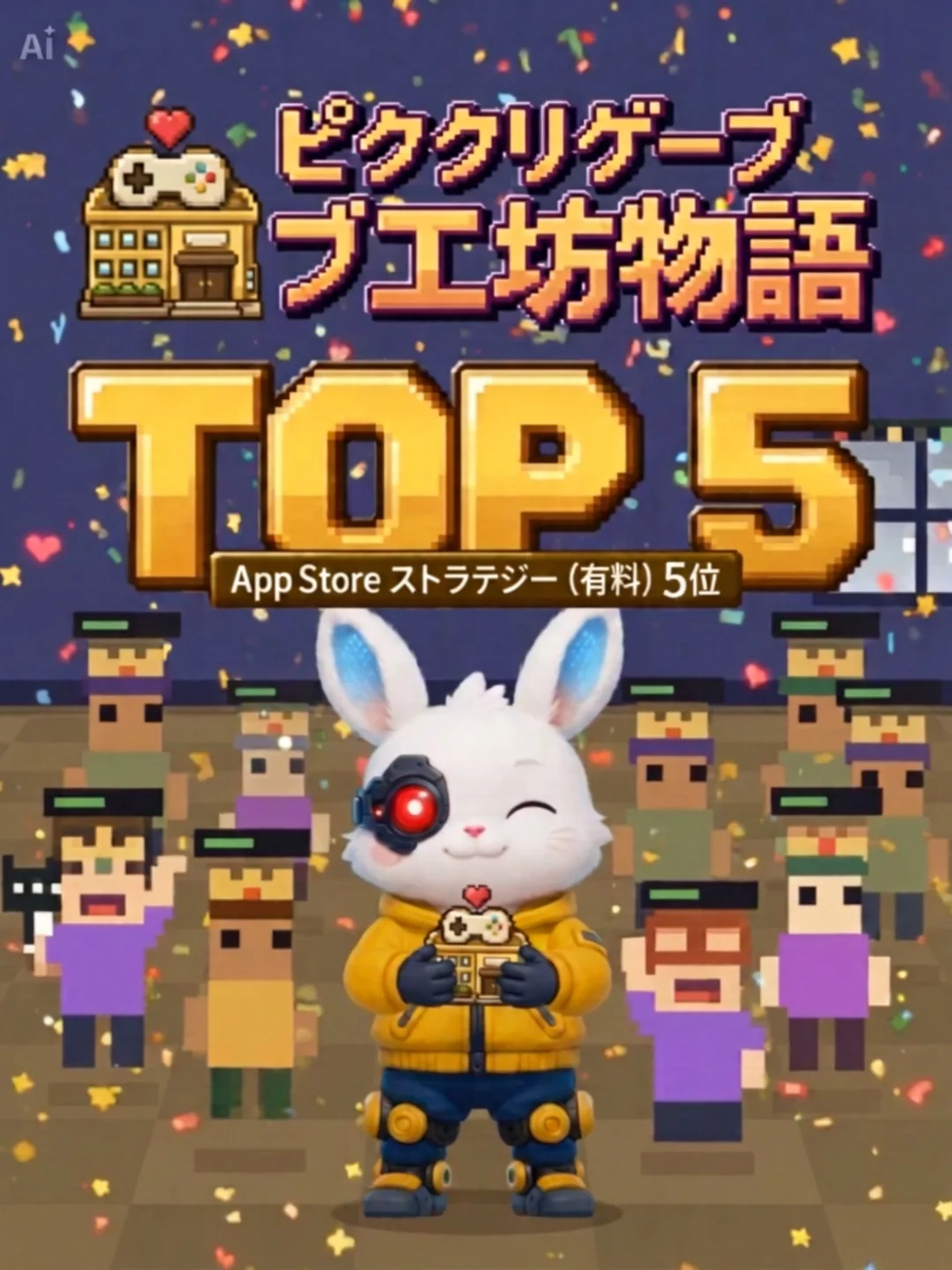 ピクセルゲーム工房物語 App Store ストラテジー 有料ゲームランキング第5位